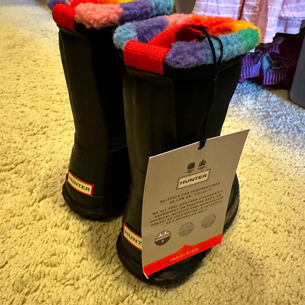 Hunter toddler rainboots new with tags